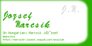 jozsef marcsik business card